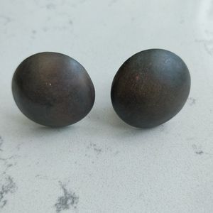 (3/$15) Vintage clip-on wood earrings